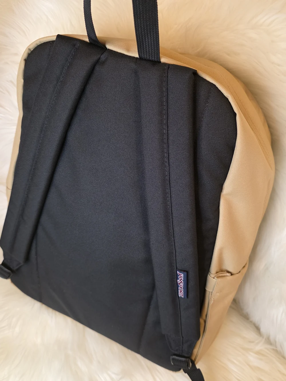 NWT JanSport SuperBreak Plus Backpack KHAKI TRAVERTINE TAN